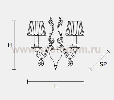Настенный светильник Masiero CLASSICA 6015 A2
