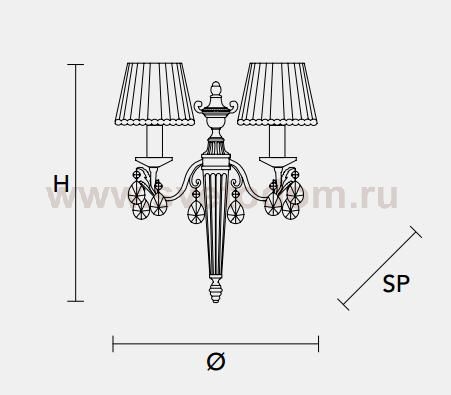 Настенный светильник Masiero CLASSICA 6020 A2