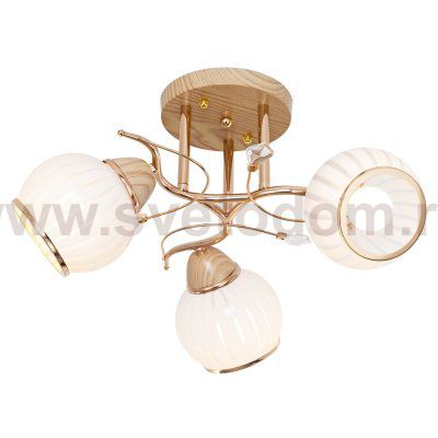 Светильник ЭкономСвет 6024M/3GD+BEG WT