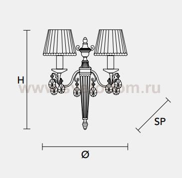Настенный светильник Masiero CLASSICA 6025 A2