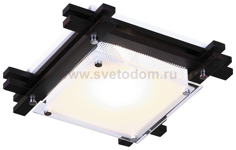 Светильник квадратный дерево венге Velante 606-721-01