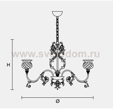 Подвесной светильник Masiero CLASSICA 6080 8