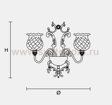Настенный светильник Masiero CLASSICA 6085 A2