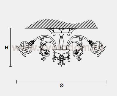 Потолочный светильник Masiero CLASSICA 6090 PL8