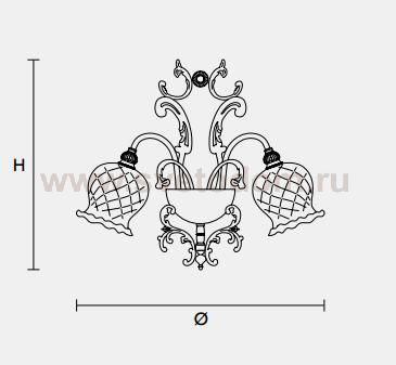 Настенный светильник Masiero CLASSICA 6095 A2