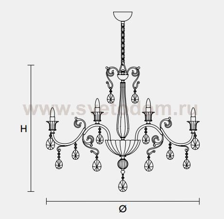 Подвесной светильник Masiero CLASSICA 6105 10+5