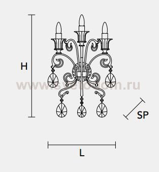 Настенный светильник Masiero CLASSICA 6105 A3