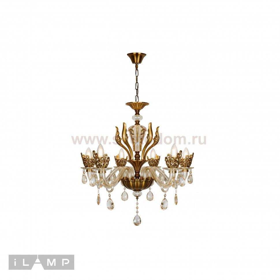 Подвесная люстра iLamp Asia 61078-6 Бронзвая