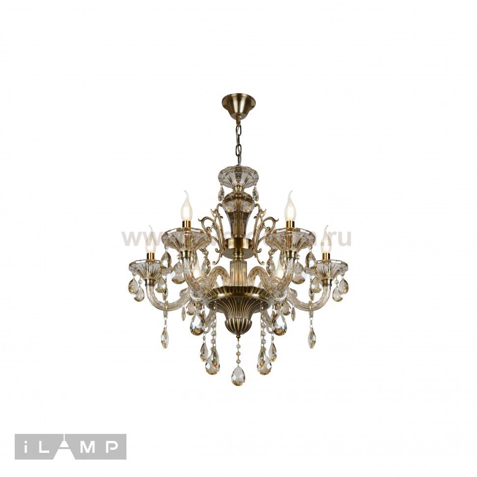 Подвесная люстра iLamp Asia 61079-6 Бронзовая