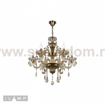 Подвесная люстра iLamp Asia 61079-6 Бронзовая