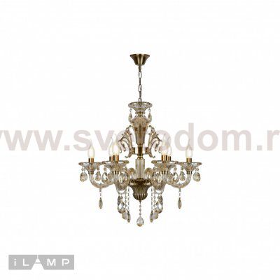 Подвесная люстра iLamp Asia 61079-6 Бронзовая