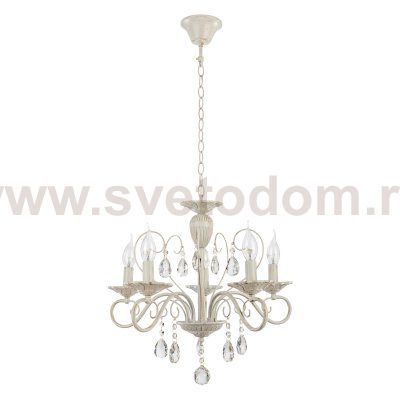 Люстра классическая с хрусталем Экономсвет 6108/5WT WT