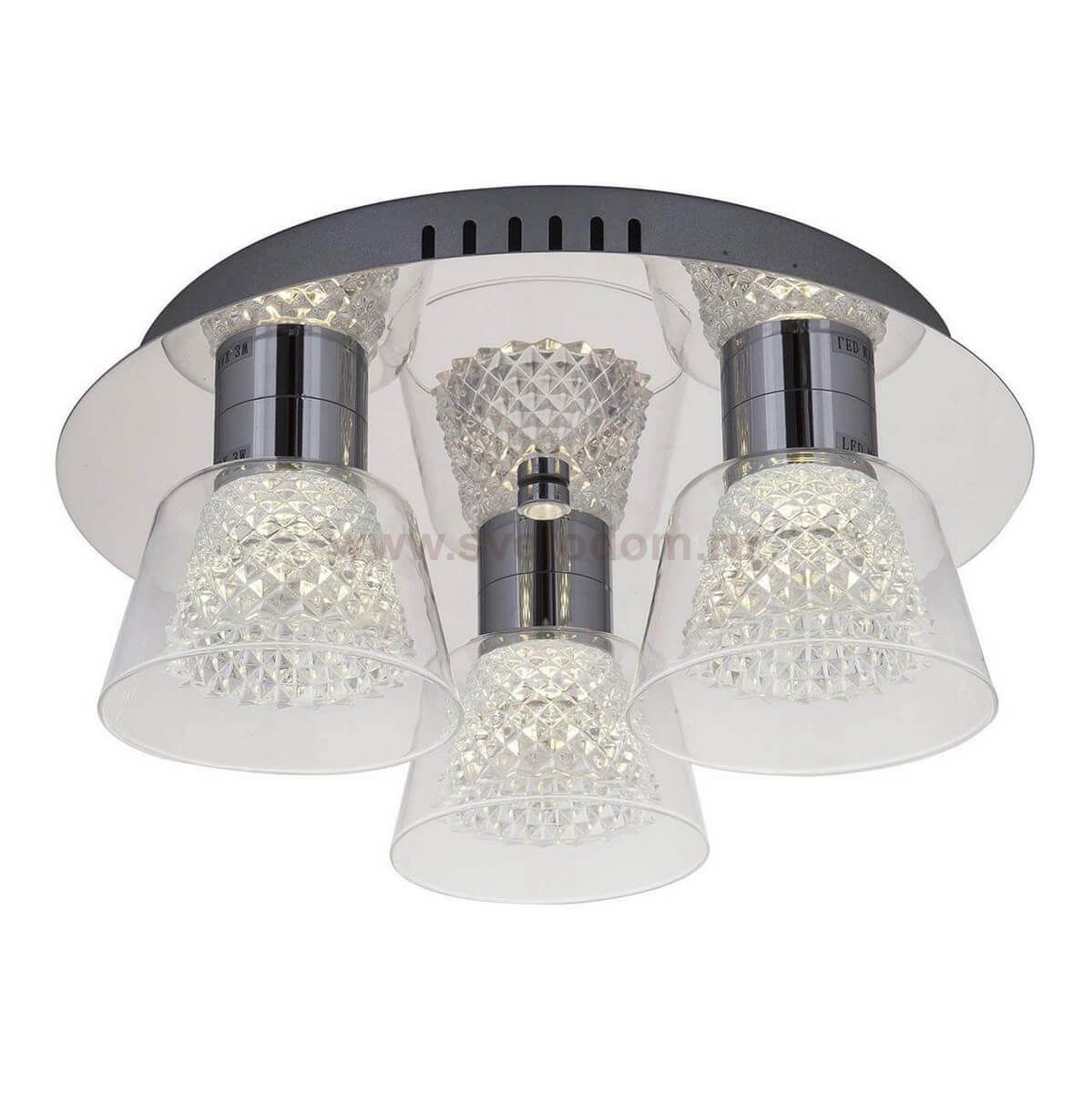 Светильник потолочный АЗАН хром h 14 d 32 Led 9w (4000K) Kink light 6112-3