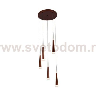 Подвесной светильник на кругу РЭЙ кофе d50 h150 Led 35w (4000K) Kink light 6114-5A,04