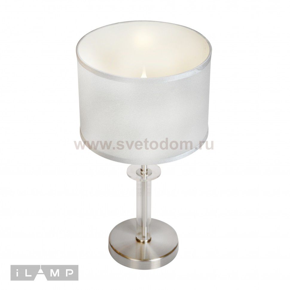 Настольная лампа iLamp Domino 61240/1T Никель+серый