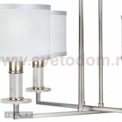 Потолочная люстра iLamp Domino 61240/4 Никель+серый