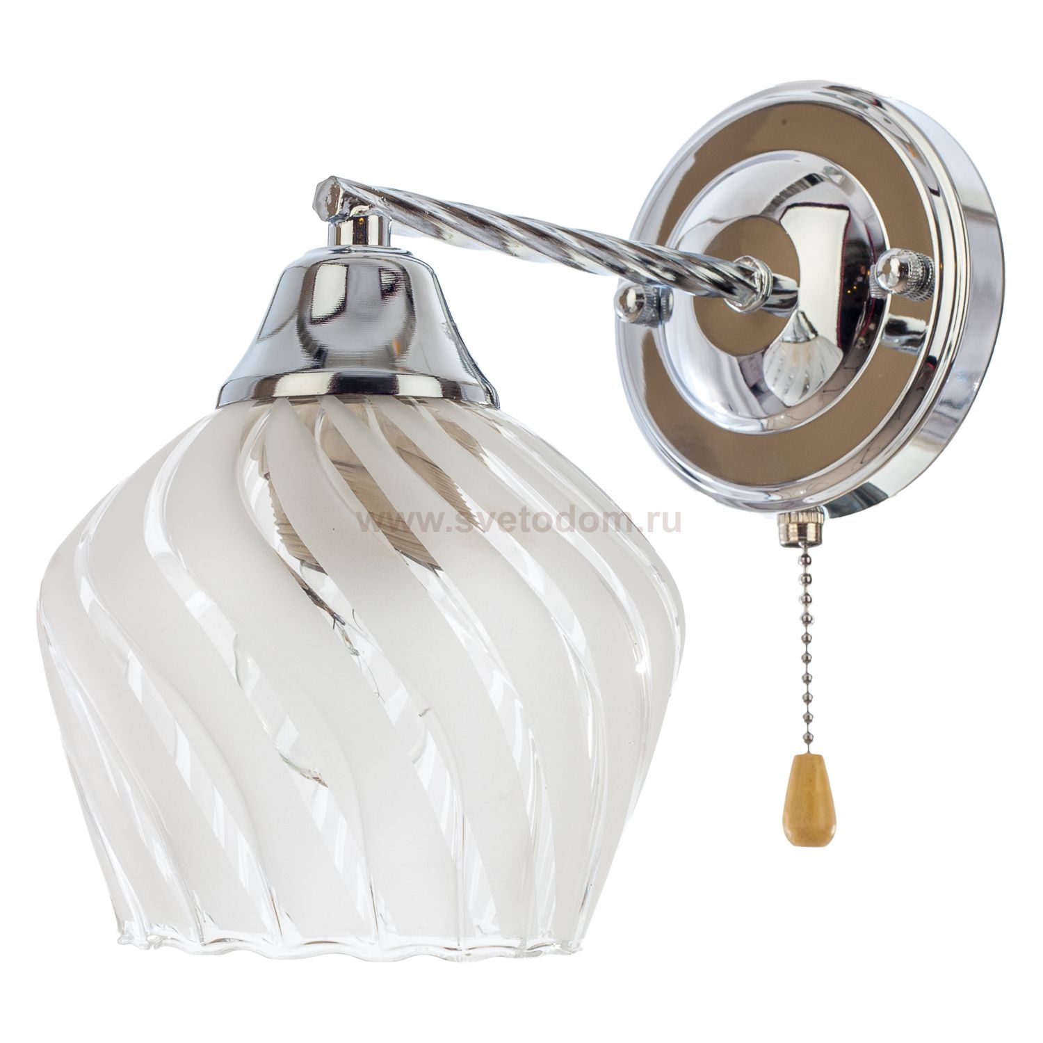 Светильник ЭкономСвет 6125/1wCR+BK WT