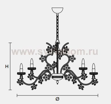 Подвесной светильник Masiero CLASSICA 6140 4+4