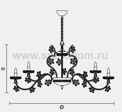 Подвесной светильник Masiero CLASSICA 6140 6+6