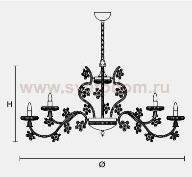Подвесной светильник Masiero CLASSICA 6145 6+6
