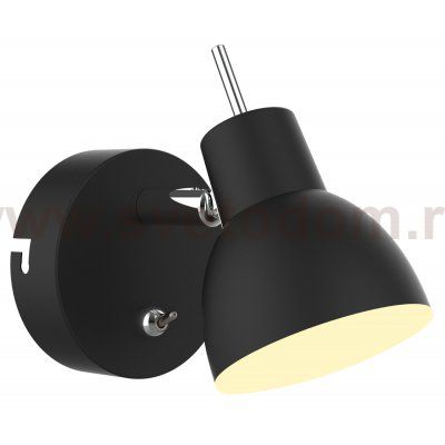 Светильник настенно-потолочный спот Rivoli Renata 6158-703 светодиодный BK LED 1 х 4 Вт 3200К поворотный с выключателем