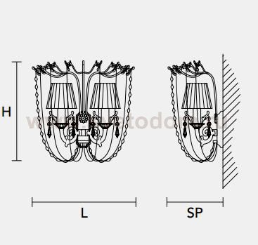 Настенный светильник Masiero CLASSICA 6165 A2