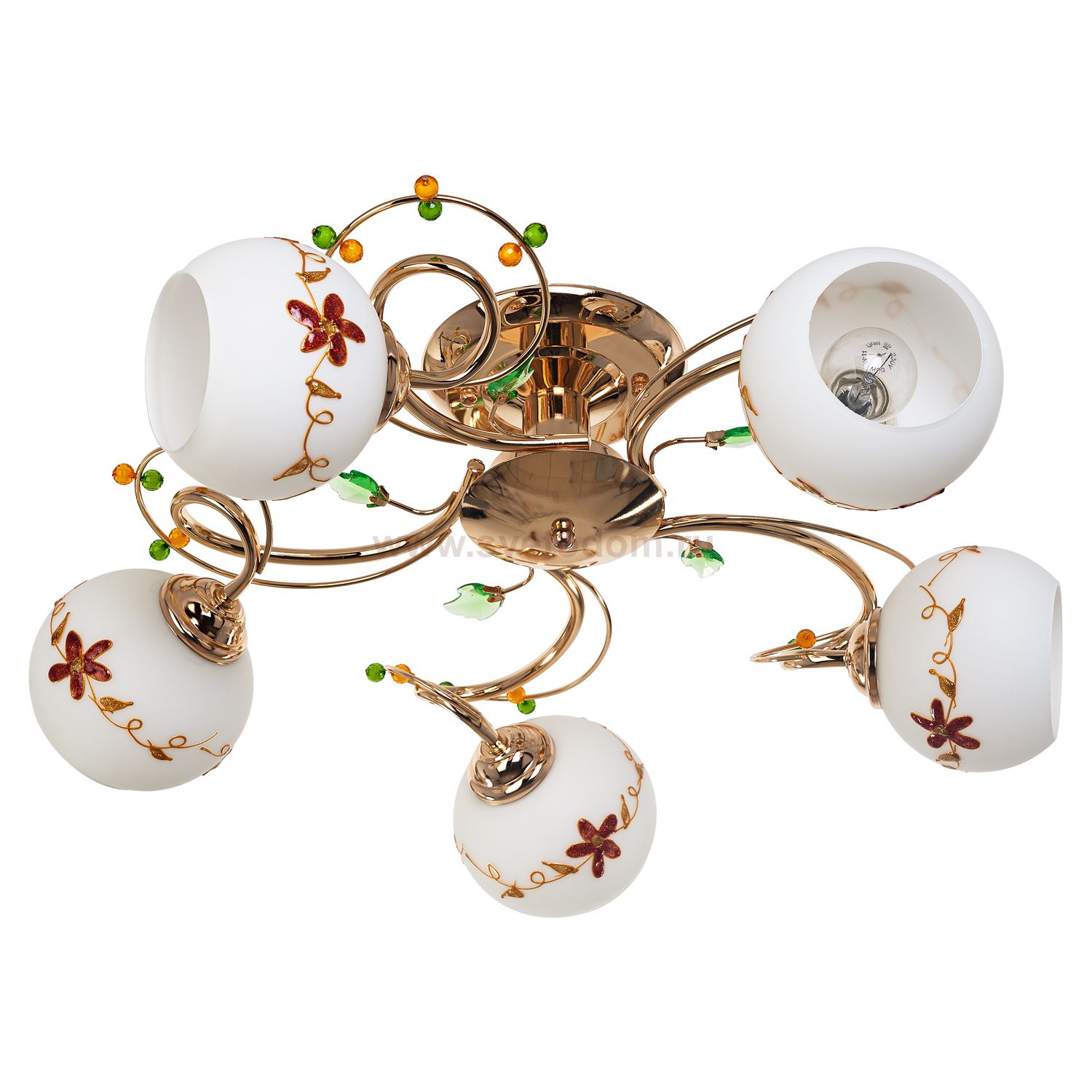 Светильник ЭкономСвет 6175/5C FGD WT