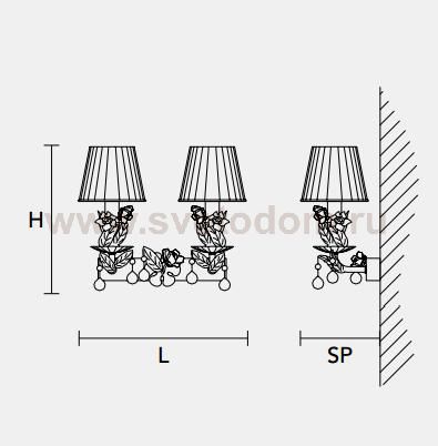 Настенный светильник Masiero CLASSICA 6190 A2