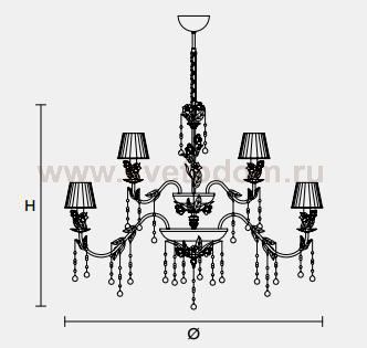 Подвесной светильник Masiero CLASSICA 6190 S10+5