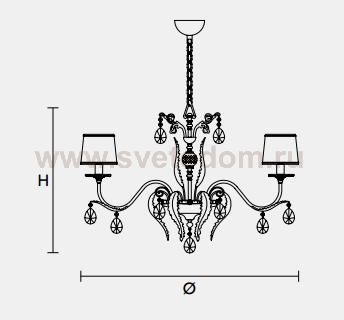 Подвесной светильник Masiero CLASSICA 6205 8