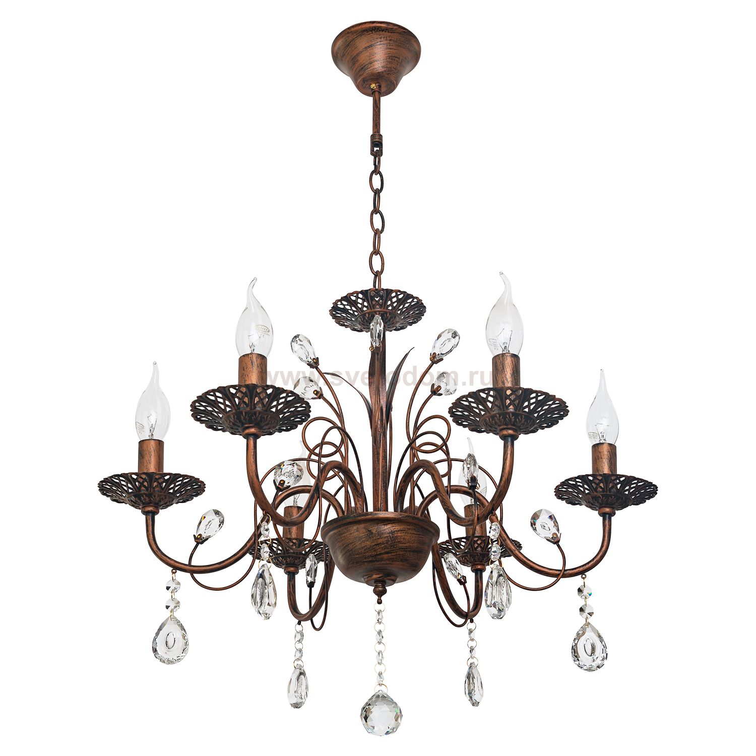 Светильник ЭкономСвет 6220/6BR+WT