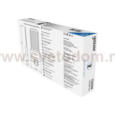 Светильник уличный Gauss Qplus 150W 18000lm 5000K 120-260V IP65 535*260*64мм черный КСС 