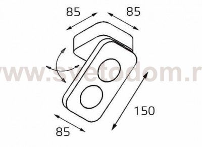 62AC21 черный светильник потолочный Italline