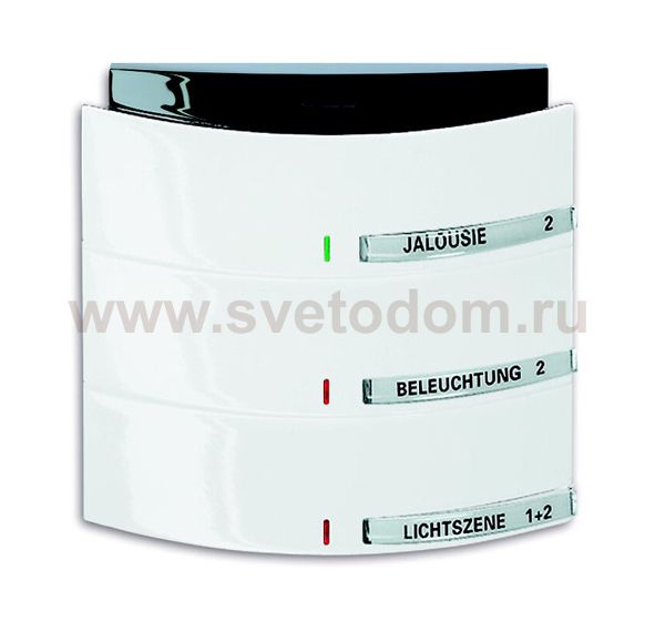 Сенсор 3-х клавишный с ИК-приемником triton белый глянцевый 6300-0-1121