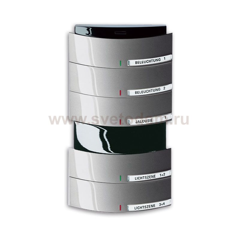 Сенсор 5-и клавишный с ИК-приемником и LCD-дисплеем triton алюминий [BJE6325-83] 6300-0-1335