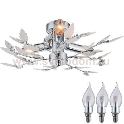 Люстра с листьями Globo 63100-3 VIDA