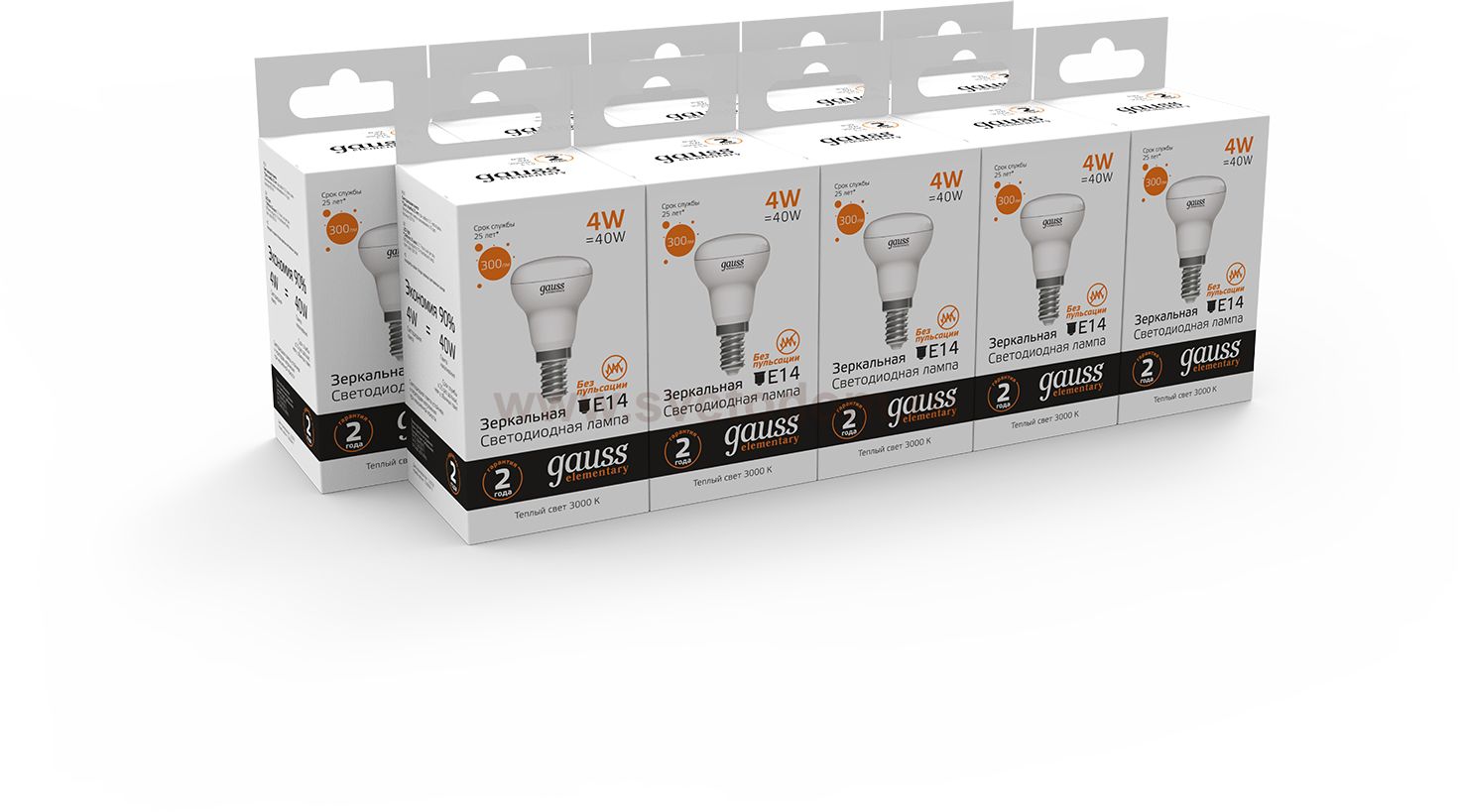 Лампа Gauss Elementary R39 4W 300lm 3000K E14 LED