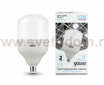Лампа Gauss Elementary LED T140 E27 50W 4500lm 180-240V 6500K (63235)