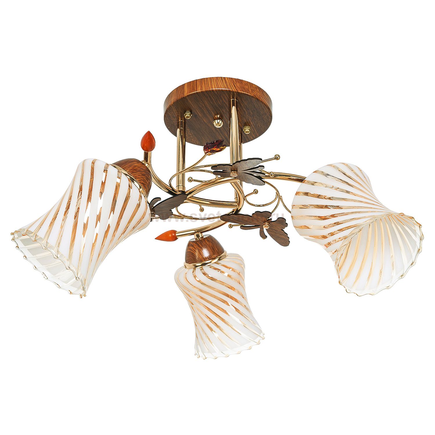 Светильник ЭкономСвет 6345GM/3FGD WT