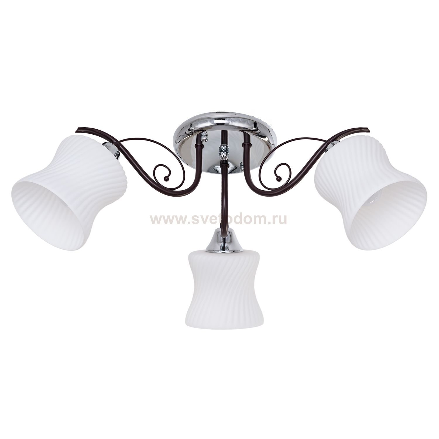 Светильник ЭкономСвет 6356/3CR+BR WT