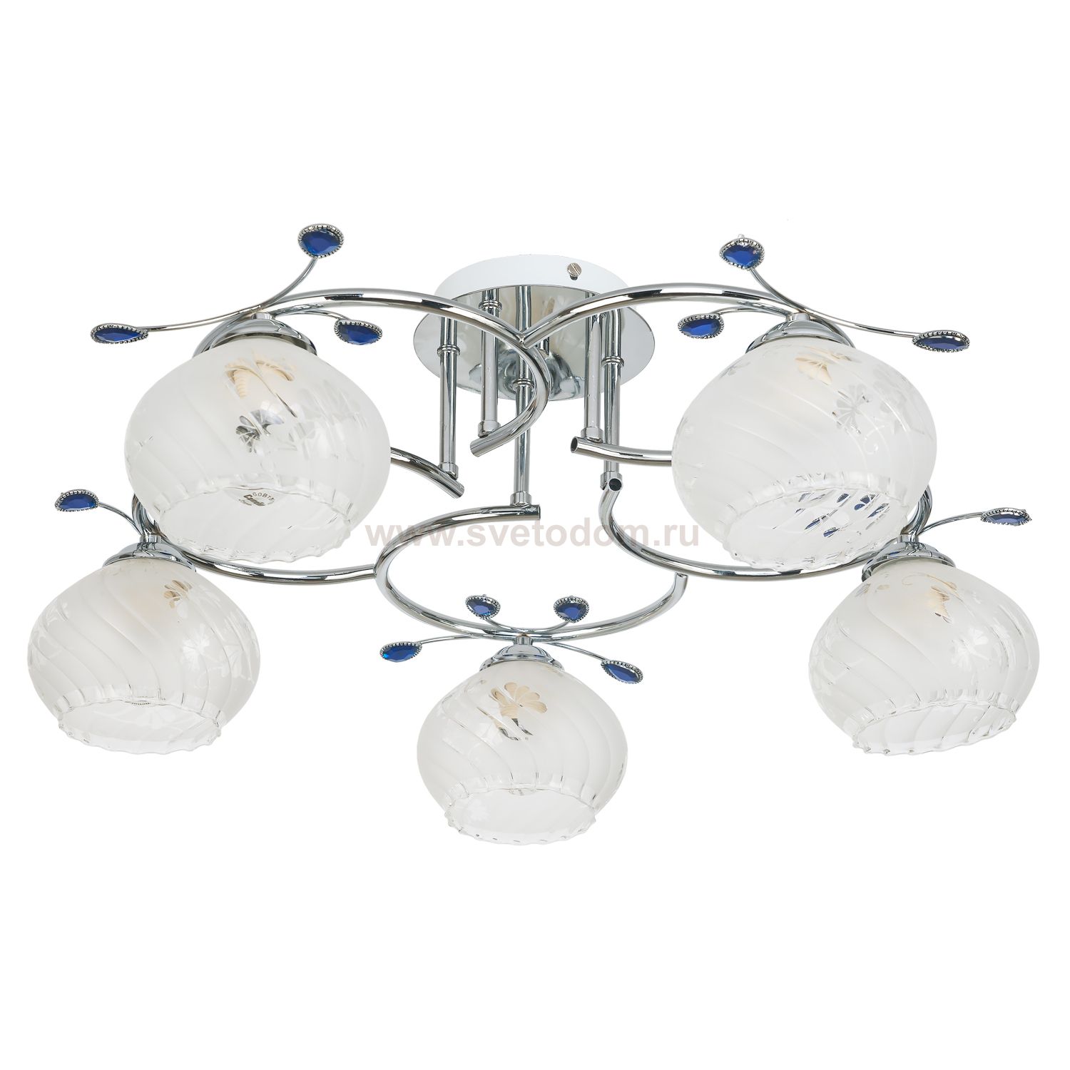 Потолочный светильник Экономсвет 6415/5B CH+WT+BL