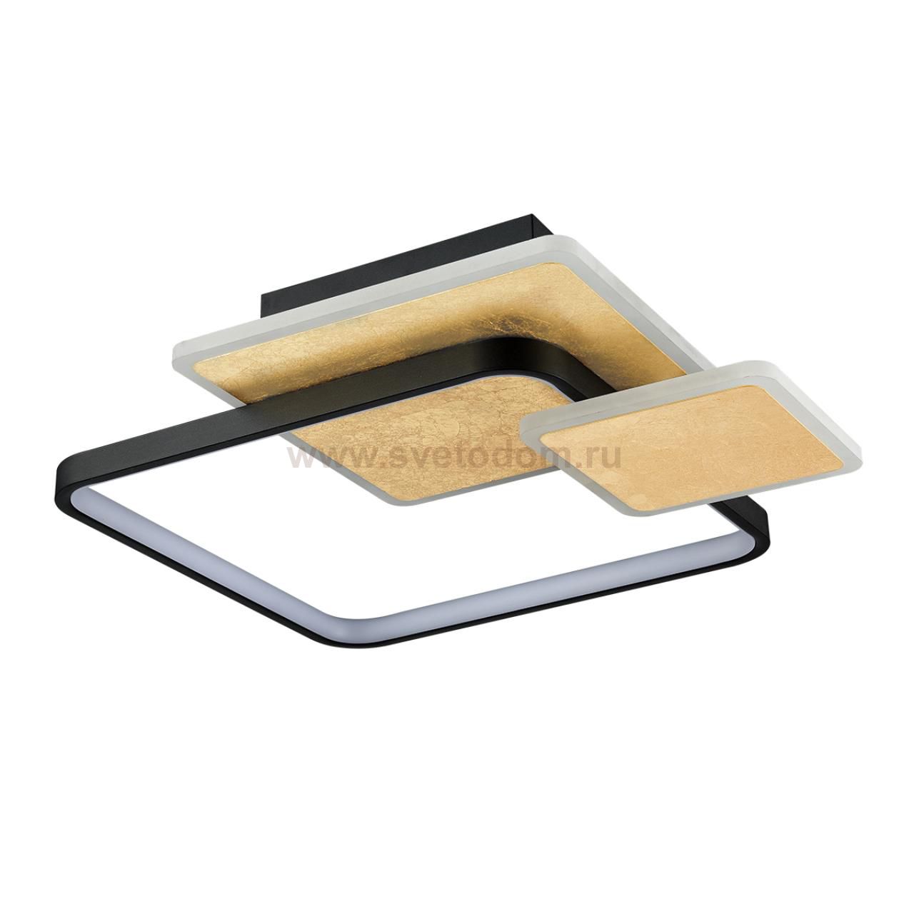 6574/72CL LEDIO LN24 черный, золотая патина/черный, золотая патина/металл/акрил, металл Потолочный светильник LED 72W 220V GOLDY