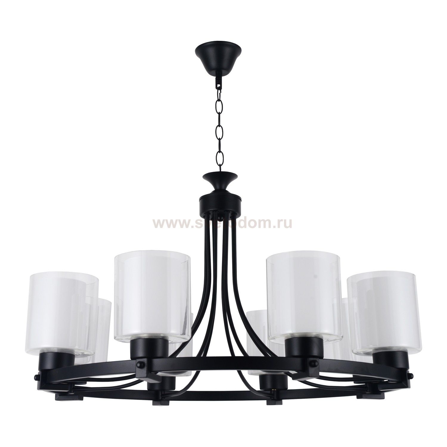 Потолочный светильник Экономсвет 66016/8BK WT+CL