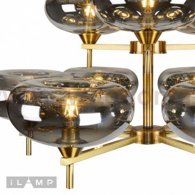 Подвесная люстра iLamp Rivoli 6607/9 Золотая