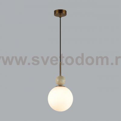 6625/1A MIDCENT ODL26 Подвесной светильник  бронзовый/белый/камень/металл IP20 E14 40W  220-240V LOLLA