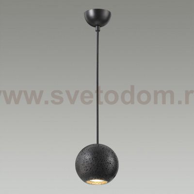6626/1LU УЦЕНКА(НЕВОЗВРАТНЫЙ ТОВАР) HIGHTECH ODL24 177 черный/металл/травертин Подвесной светильник IP20 LED GU10 7W (не в комплекте) 220V TRAVERTINO