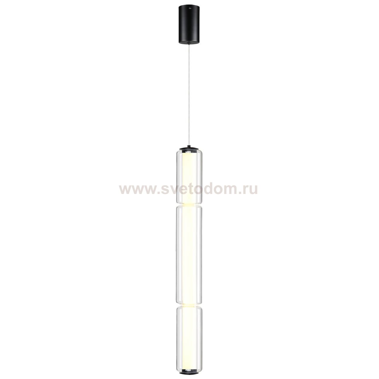 6698/19L L-VISION ODL24 147 Подвесной светильник черный/металл/акрил/стекло IP20 LED 19W  3000K FAU