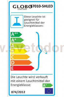 Светильник подвесной Globo 67010-5HLED EMILIA