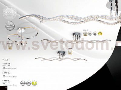 Светильник потолочный Globo 67822-45 WAVE
