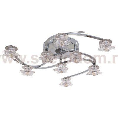 Люстра светодиодная Экономсвет 69307GL/9CR RC PURLED